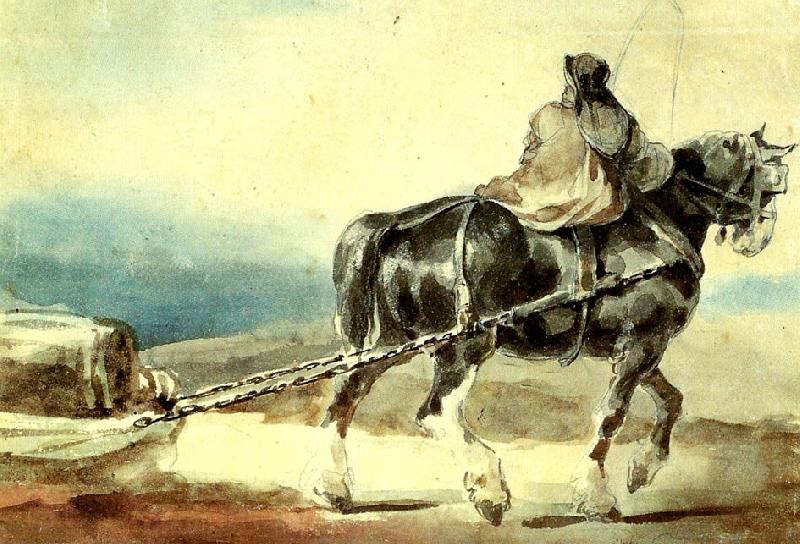 charles emile callande le cheval de halage Norge oil painting art